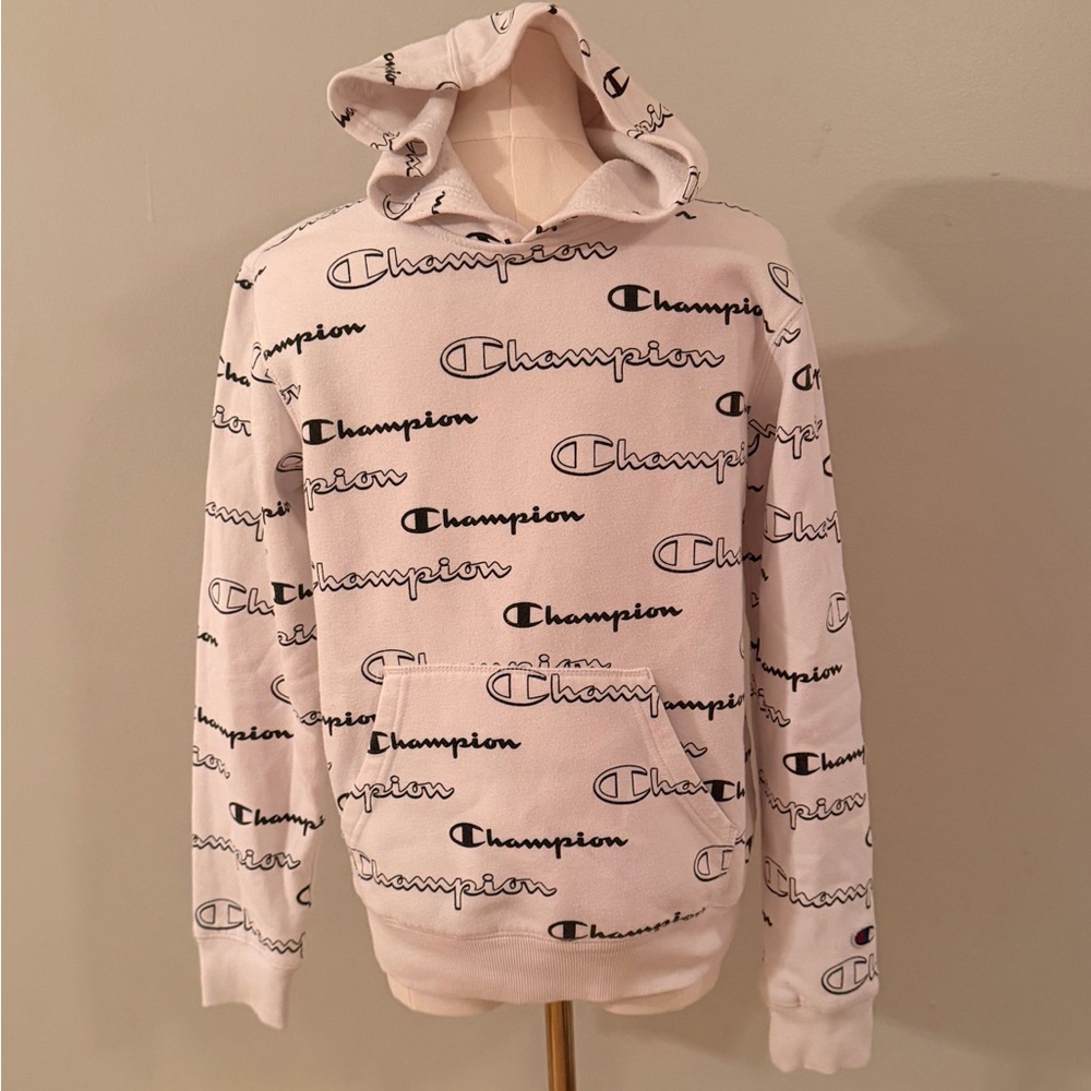 Champion White Fleece Hoodie